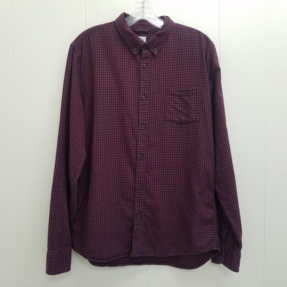 Marine Layer Plaid Button Down Long Sleeve Shirt